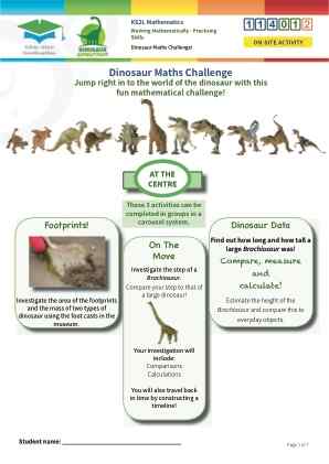 Click to view Resource 114012 Dinosaur Maths Challenge!