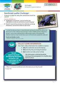 Click to view Resource 119022 Rainforest Leaflet Challenge