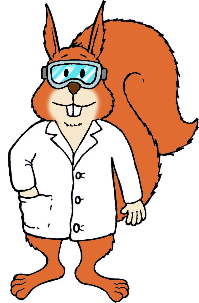 ED Squirrel in a lab coat