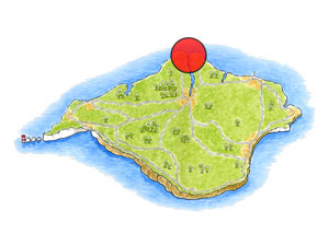 Map showing Cowes on the Isle of Wight