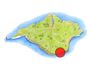 Map showing Ventnor on the Isle of Wight
